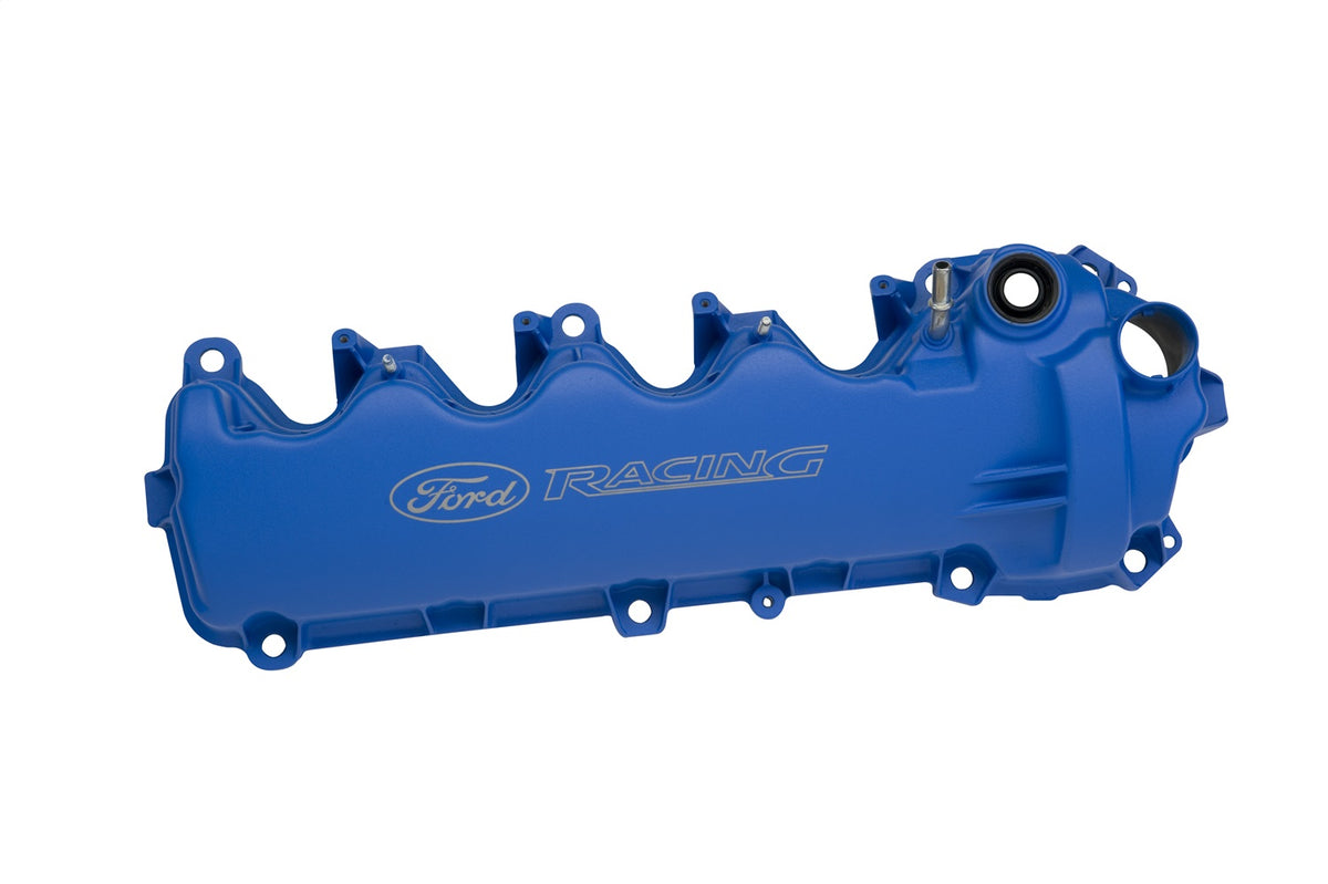 Ford Performance Blue Ford Racing Coated 3-Valve Cam Covers — alternate view (FRPM-6582-FR3VBL)