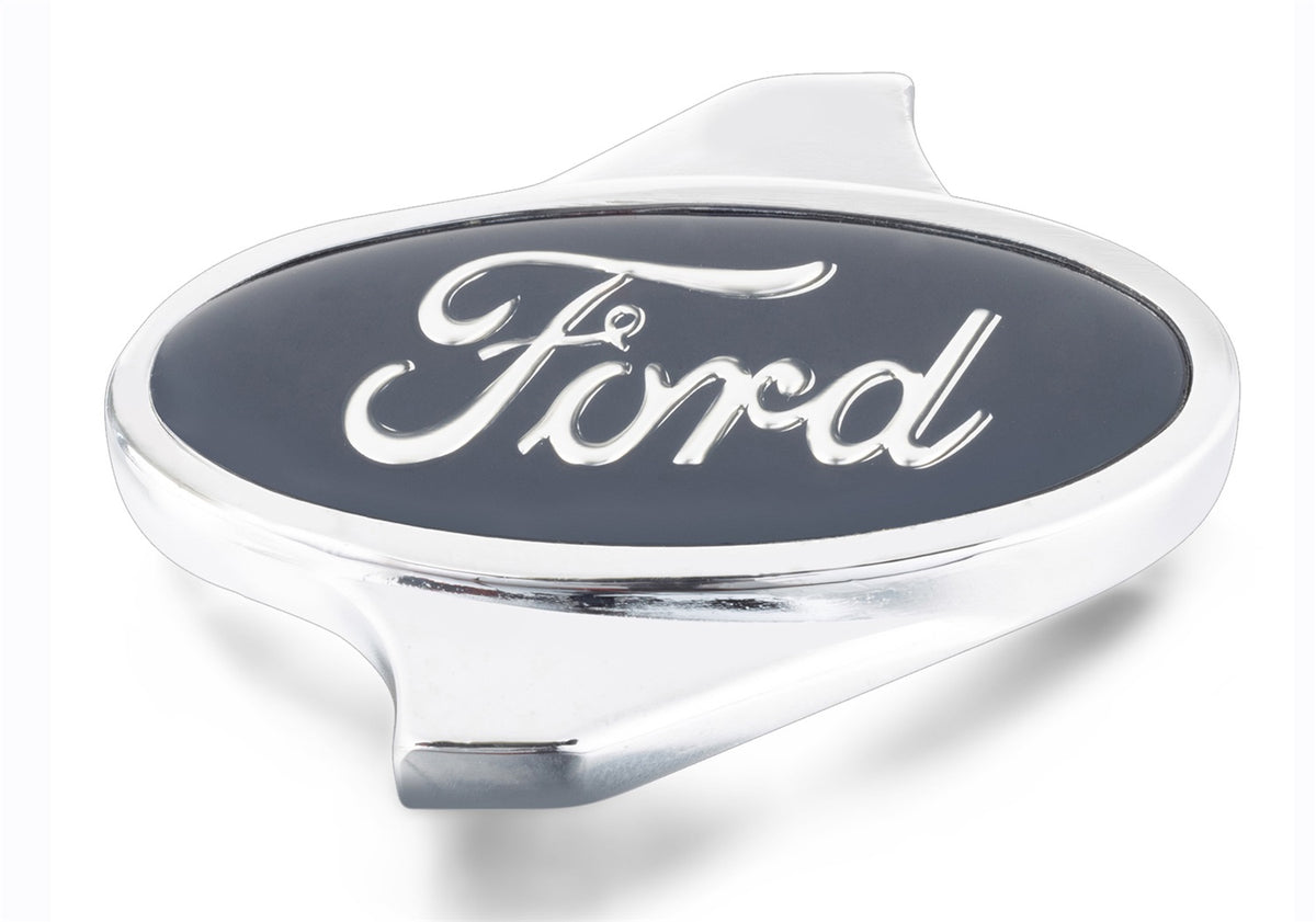 Ford Performance Chrome Air Cleaner Nut: Ford Logo — detail (FRP302-333)