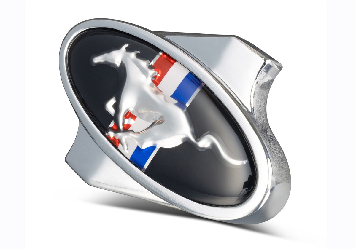 Ford Performance Chrome Air Cleaner Nut: Mustang Logo — alternate view (FRP302-337)