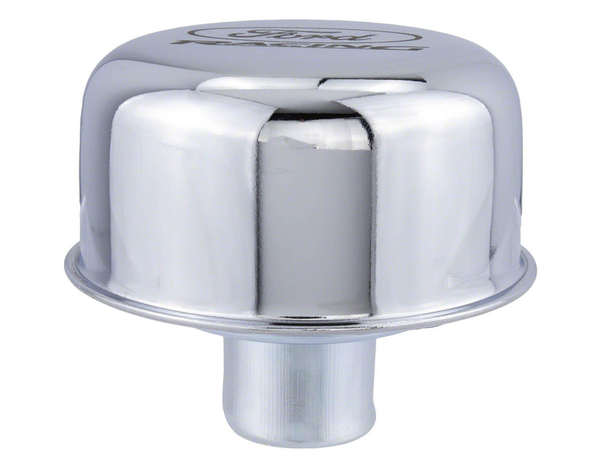 Ford Performance Chrome Breather Cap With Ford Racing Logo — additional view (FRPM-6766-FRNVCH)