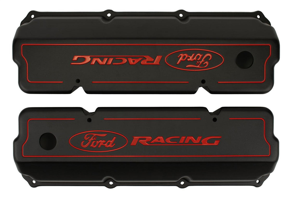 Ford Performance Cleveland Black Aluminum Valve Cover — alternate view (FRPM-6582-Z351B)