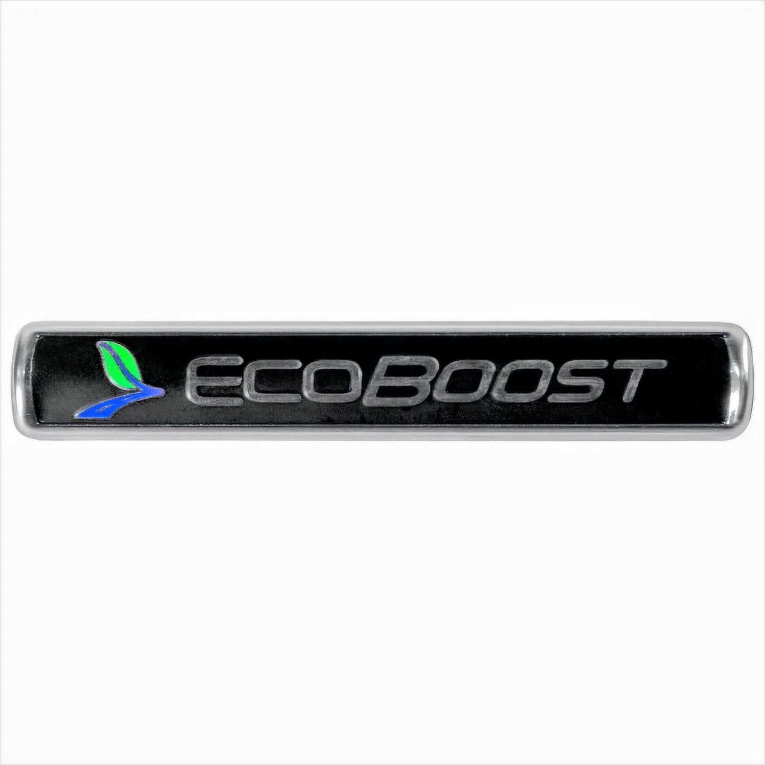 Ford Performance EcoBoost Emblems/Badges-Black And Silver-Pair (FRPM-1447-EBBLK)
