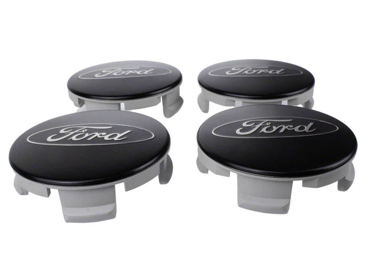 Ford Performance Ford Car Black And Chrome Wheel Center Cap Kit-Satin — alternate view (FRPM-1096K-BCS)
