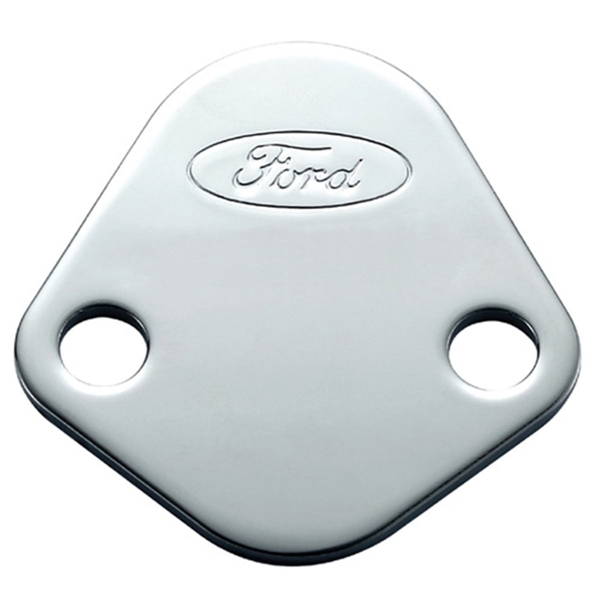 Ford Performance Ford Logo Fuel Pump Blockoff Plate: Chrome (FRP302-290)