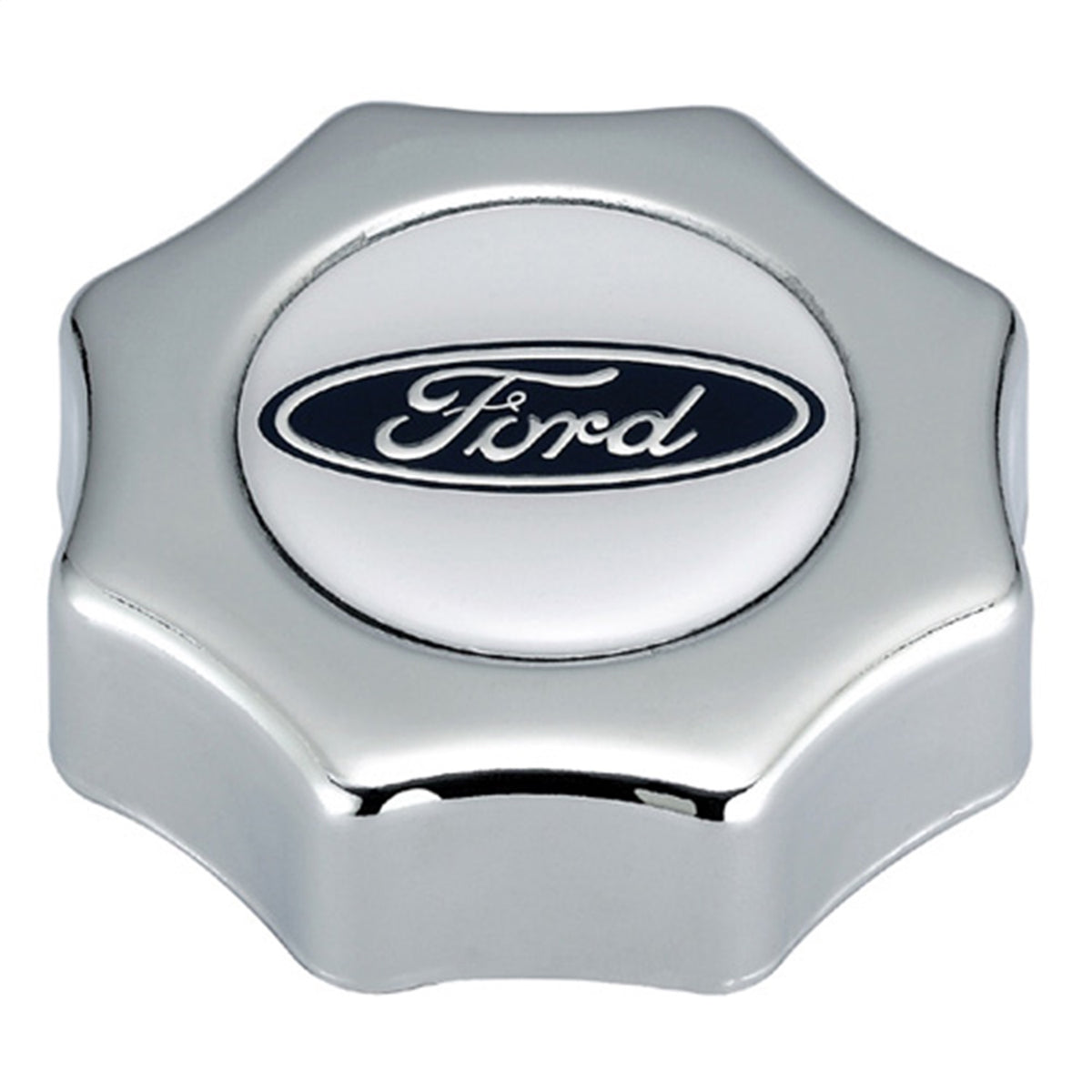 Ford Performance Ford Oval Logo Oil Fill Cap: Screw In Type - Chrome Finish (FRP302-230)