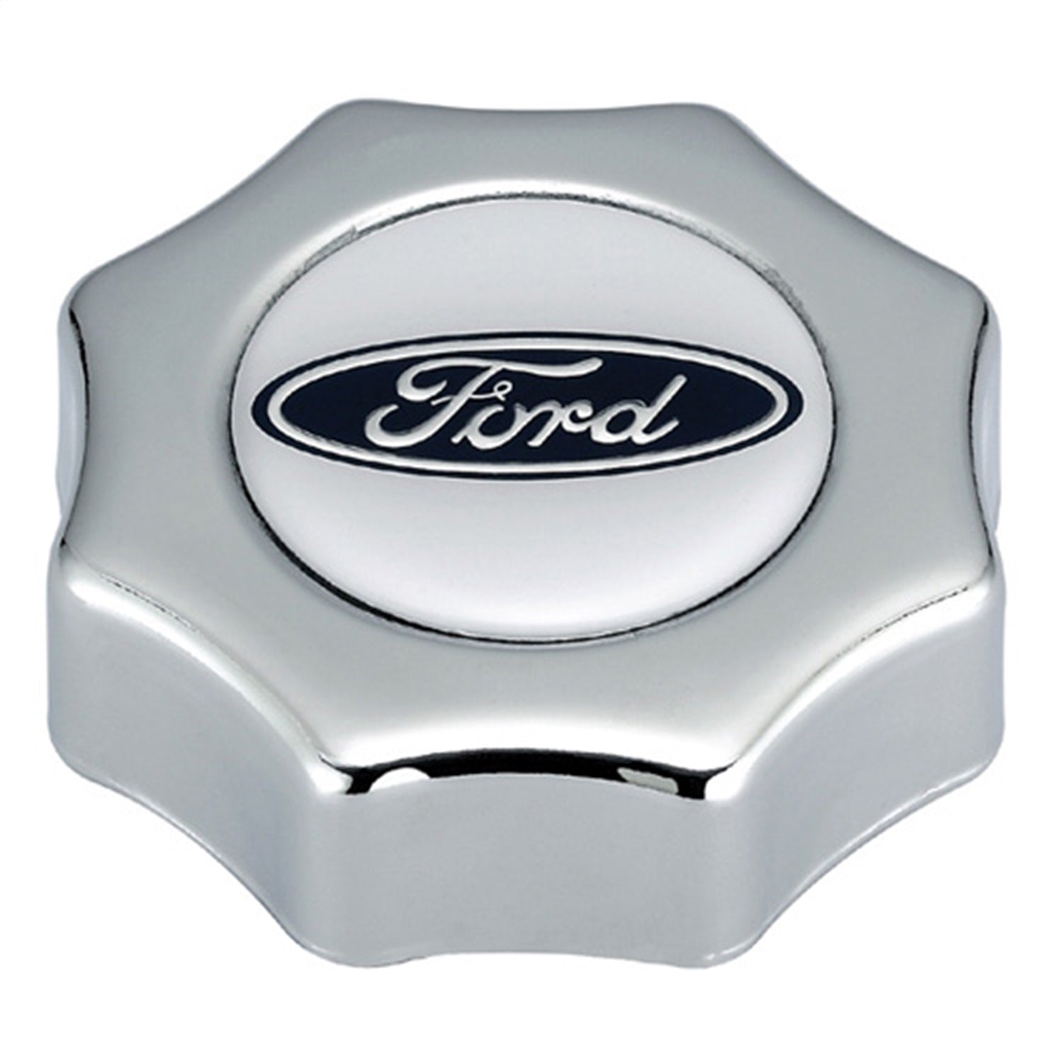 Ford Performance Ford Oval Logo Oil Fill Cap: Screw In Type - Chrome Finish (FRP302-230)
