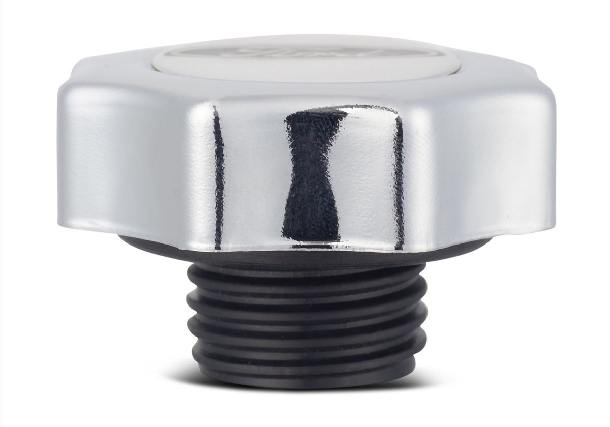 Ford Performance Ford Oval Logo Oil Fill Cap: Screw In Type - Chrome Finish — alternate view (FRP302-230)