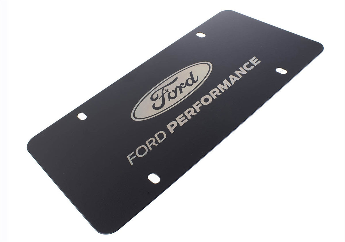 Ford Performance Ford Performance Black Stainless Steel Marque Plate — detail (FRPM-1828-LB)