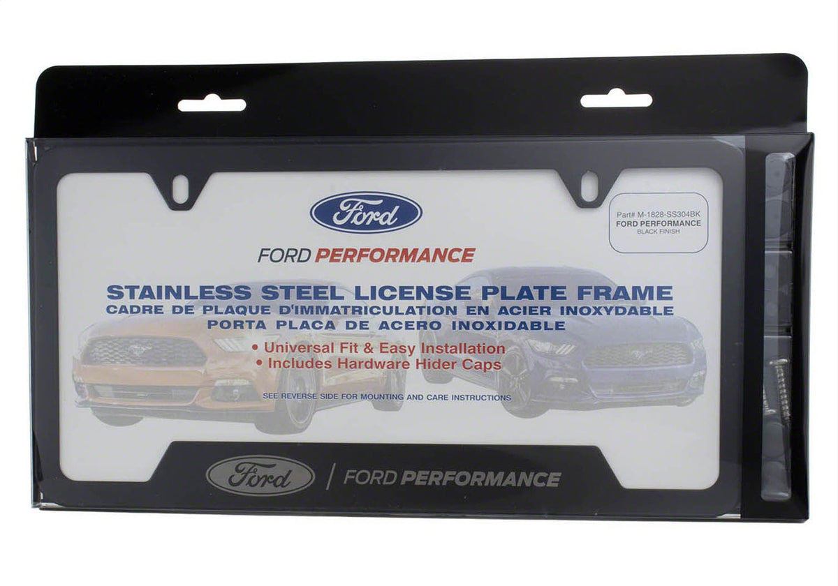 Ford Performance Ford Performance License Plate Frame-Black Stainless Steel — additional view (FRPM-1828-SS304BK)