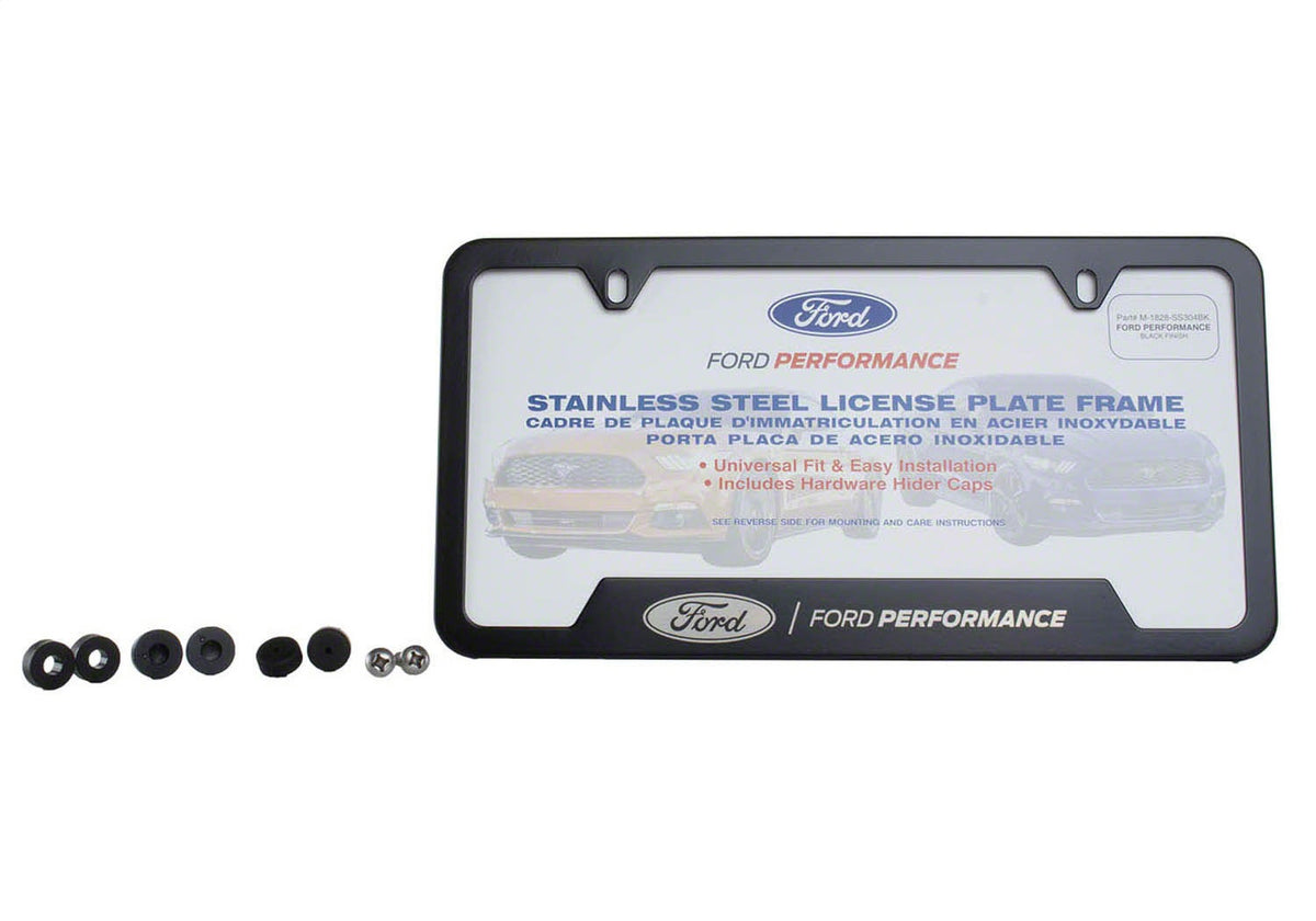 Ford Performance Ford Performance License Plate Frame-Black Stainless Steel — additional view (FRPM-1828-SS304BK)