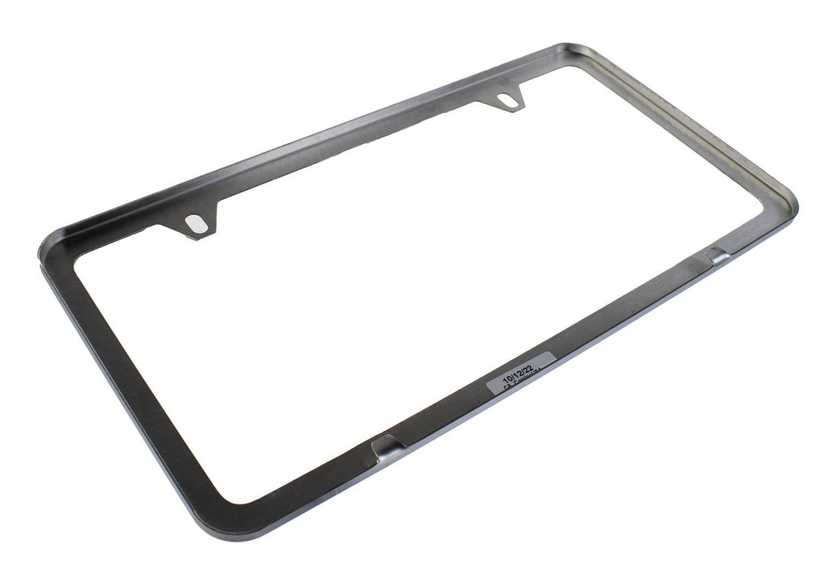 Ford Performance Ford Performance Slim License Plate Frame-Brushed Stainless Steel — detail (FRPM-1828-SSC)