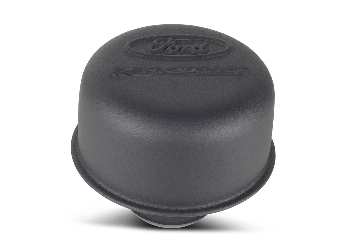 Ford Performance Ford Racing Logo Air Breather Cap: Push-On - Black Crinkle Finish (FRP302-216)