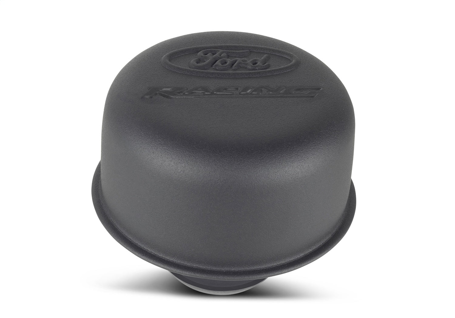 Ford Performance Ford Racing Logo Air Breather Cap: Push-On - Black Crinkle Finish (FRP302-216)