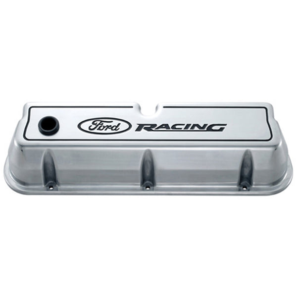 Ford Performance Ford Racing Logo Die-Cast Valve Covers Polished (FRP302-001)