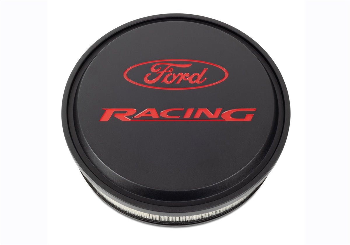 Ford Performance Ford Racing Slant Edge Air Cleaner Black/Red — in use (FRP302-385)