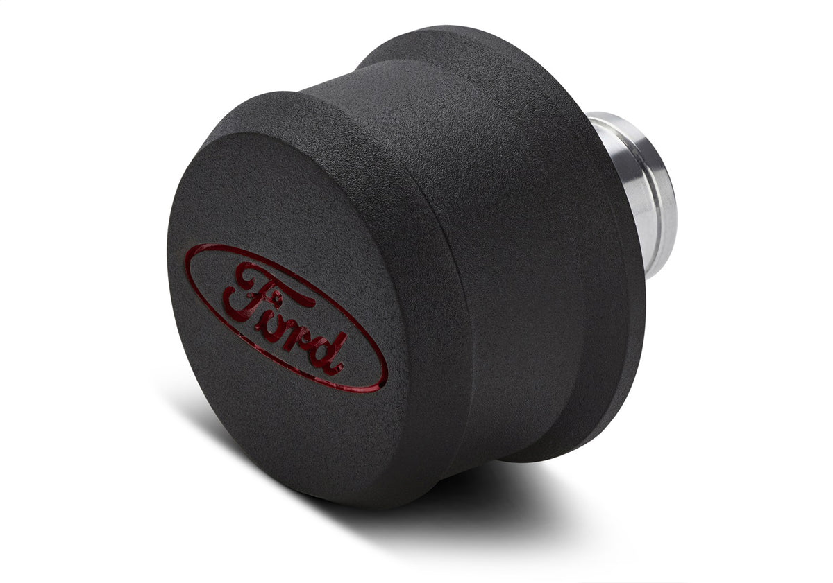 Ford Performance Ford Slant Edge Breather-Black/Red — detail (FRP302-440)