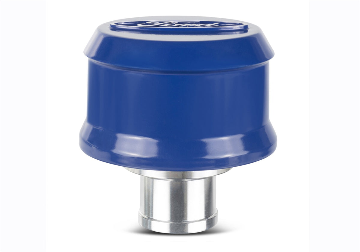 Ford Performance Ford Slant Edge Breather-Blue — detail (FRP302-436)