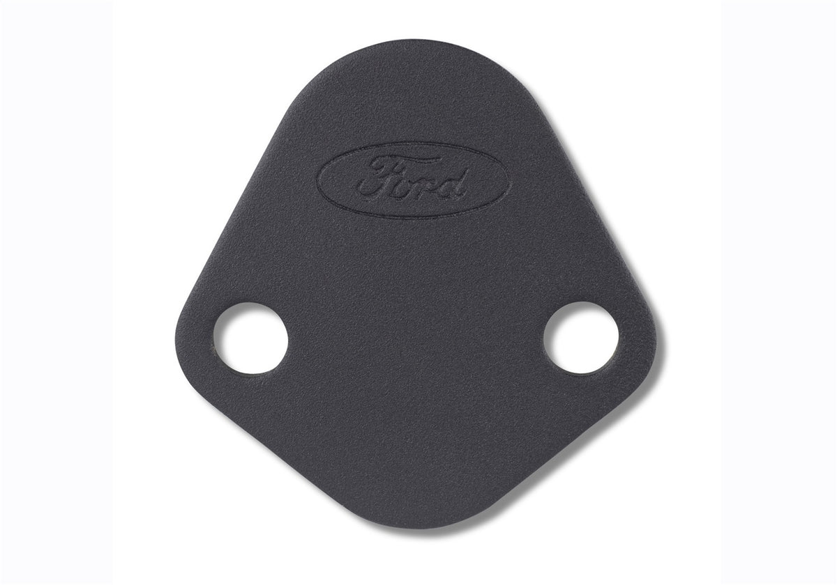 Ford Performance Fuel Pump Block Off Plate, Black Crinkle Finish With Ford Oval — alternate view (FRP302-291)