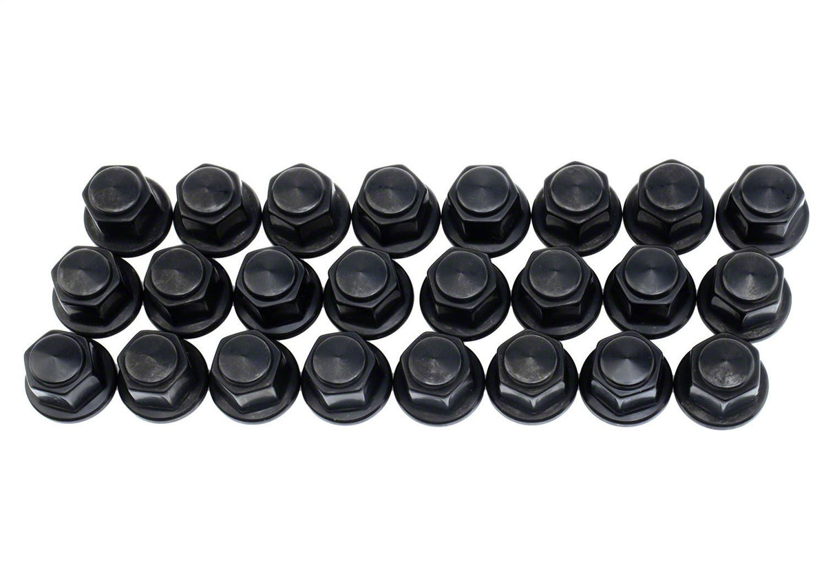 Ford Performance M12 X 1.5 Black Lug Nut Vehicle Kit of 24 — detail (FRPM-1012K-BR)