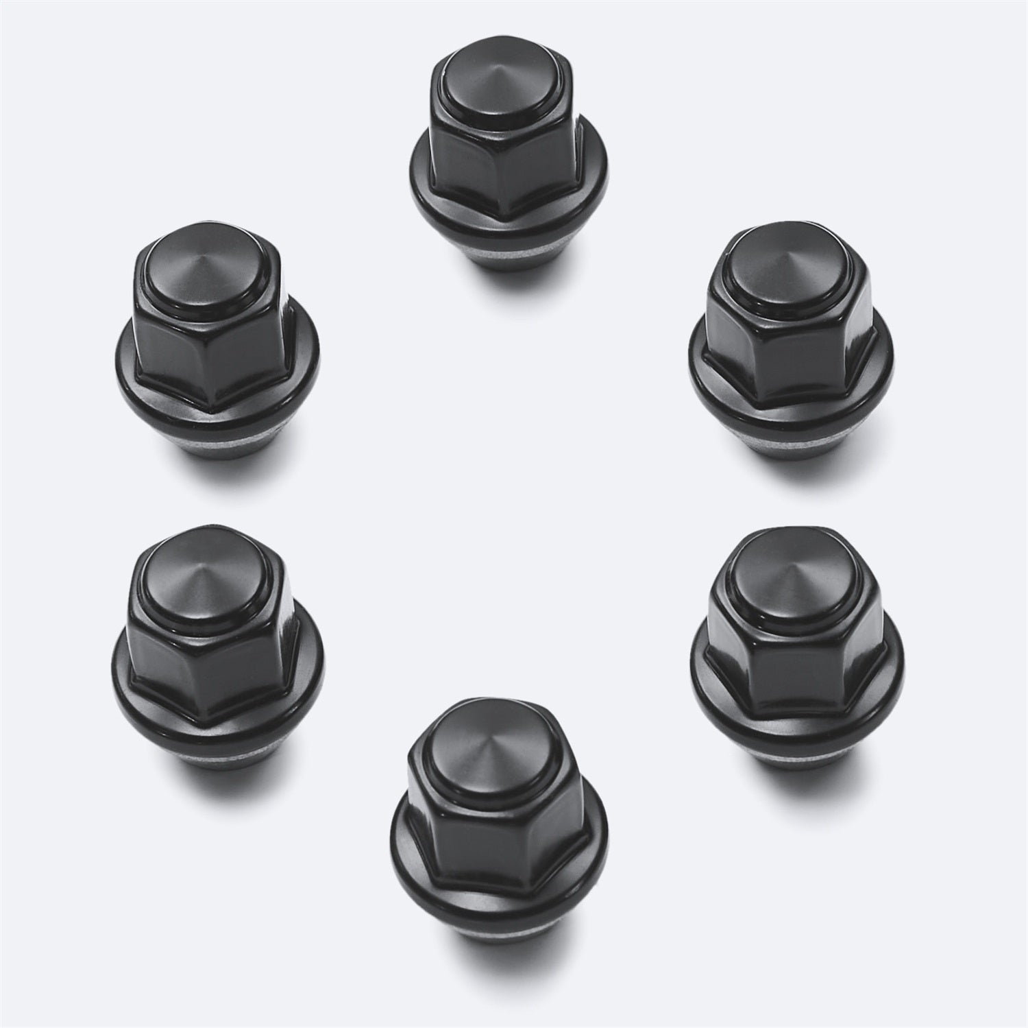 Ford Performance M12 X 1.5 Black Lug Nut Wheel Kit of 6 (FRPM-1012-BR)