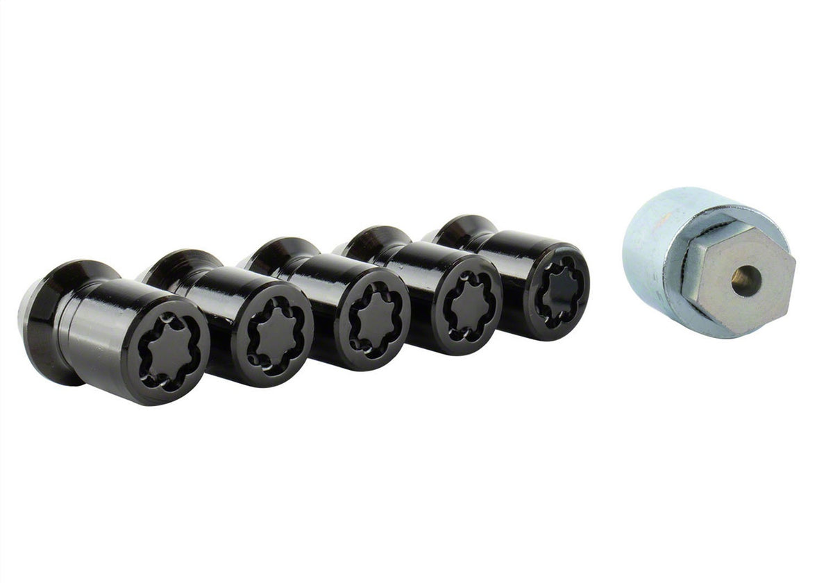 Ford Performance M12X1.5 Black Security Lug Nut Kit of 5 — alternate view (FRPM-1A043-B5)