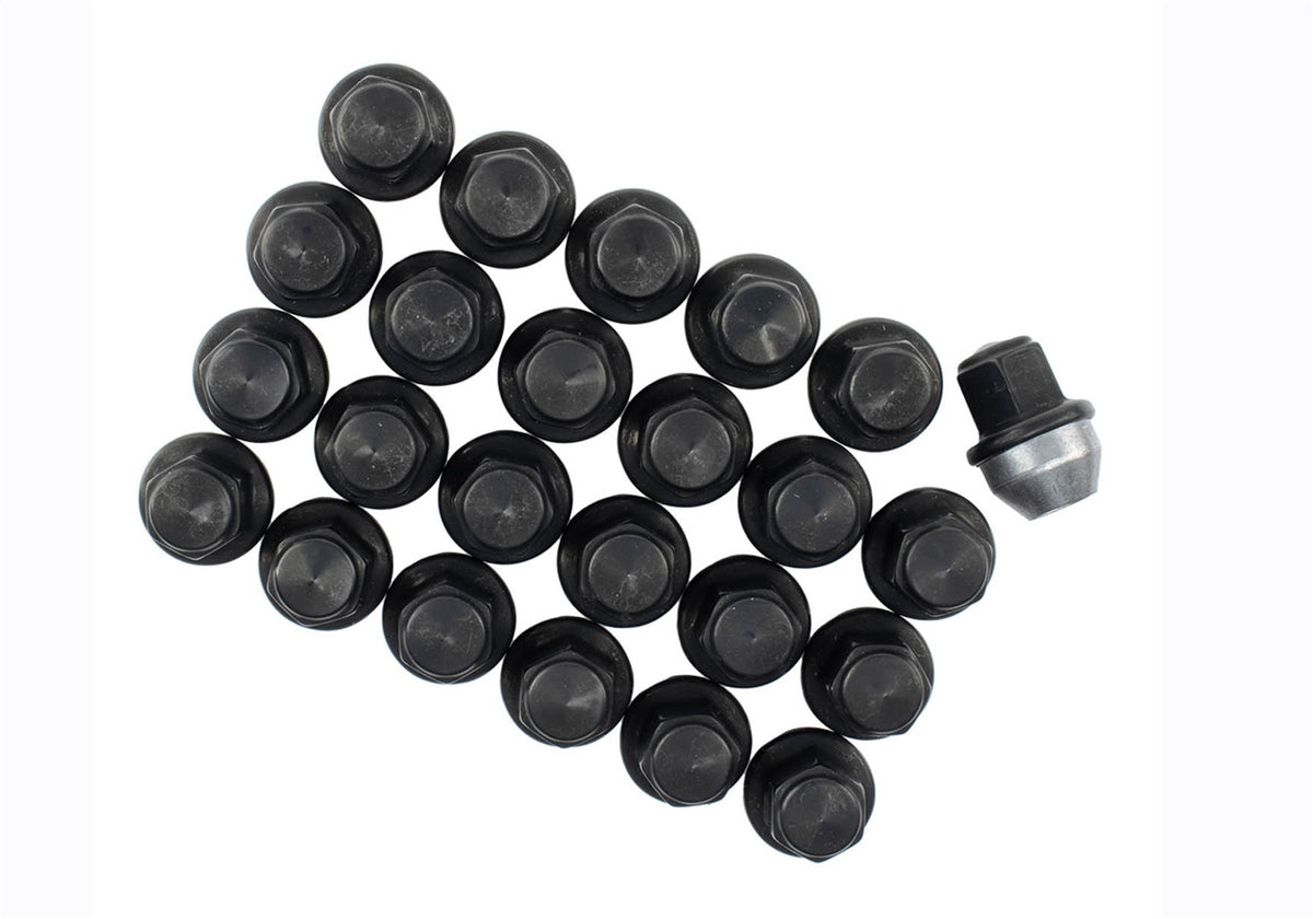 Ford Performance M14 X 1.5 Black Lug Nut Vehicle Kit of 24 — alternate view (FRPM-1012K-F15B)
