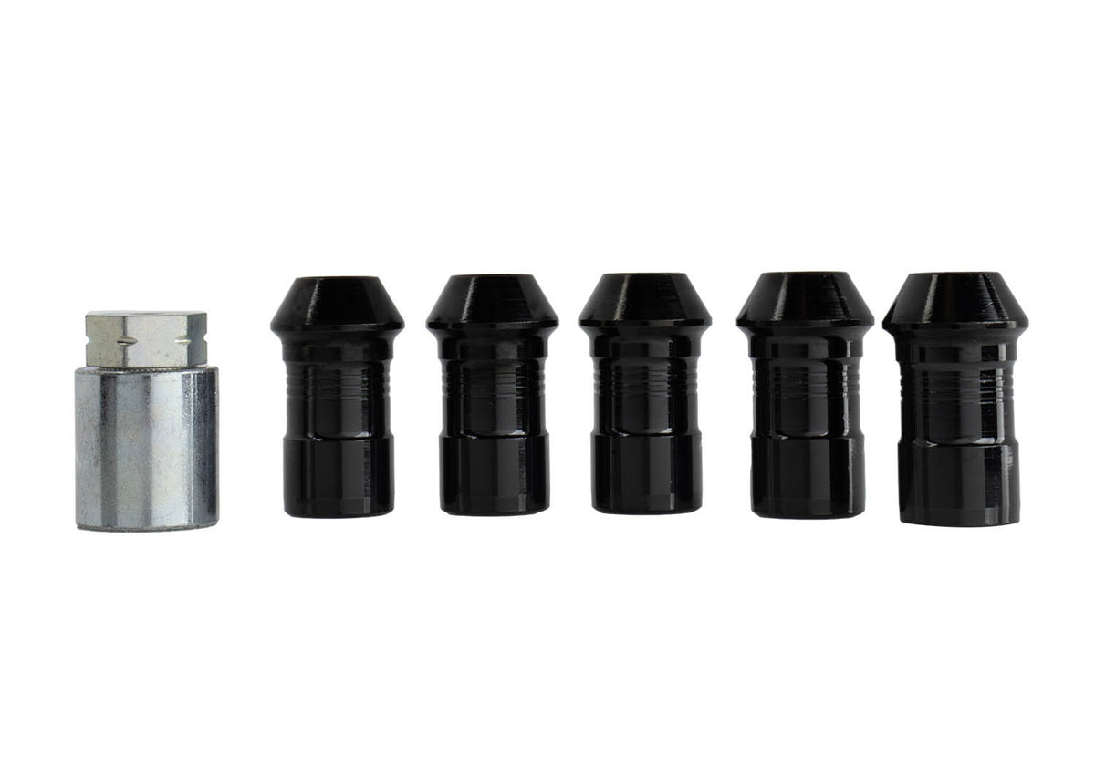Ford Performance M14 X 1.5 Black Security Lug Nut Kit of 5 — detail (FRPM-1A043-A5)