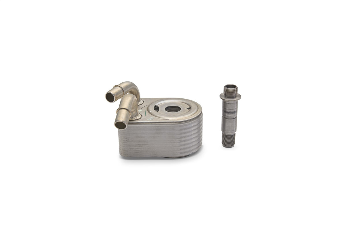 Ford Performance Mustang Boss 302 Engine Oil Cooler — in use (FRPM-6642-MB)