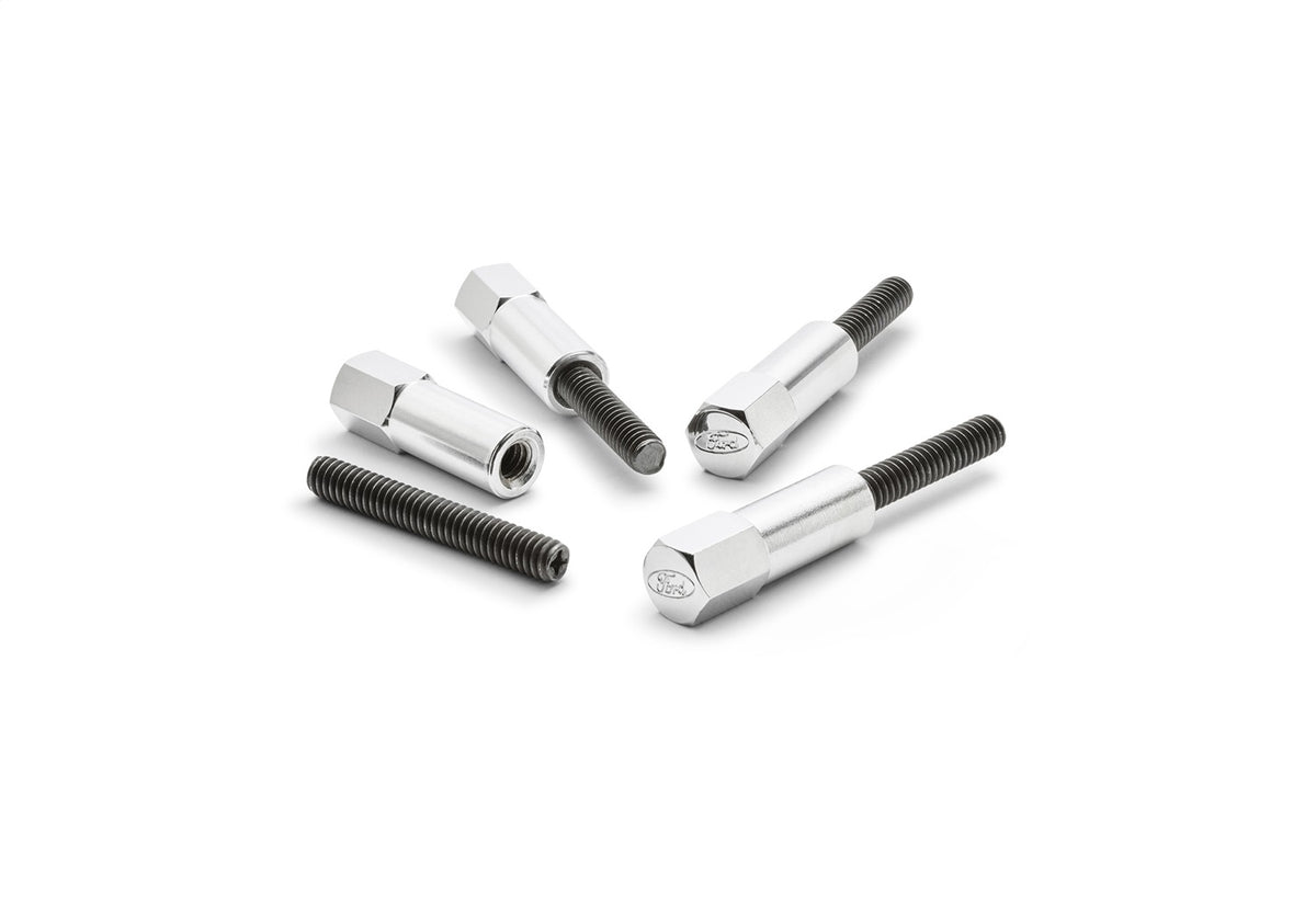 Ford Performance Valve Cover Hold Down Mini-Nuts: Chrome — in use (FRP302-315)
