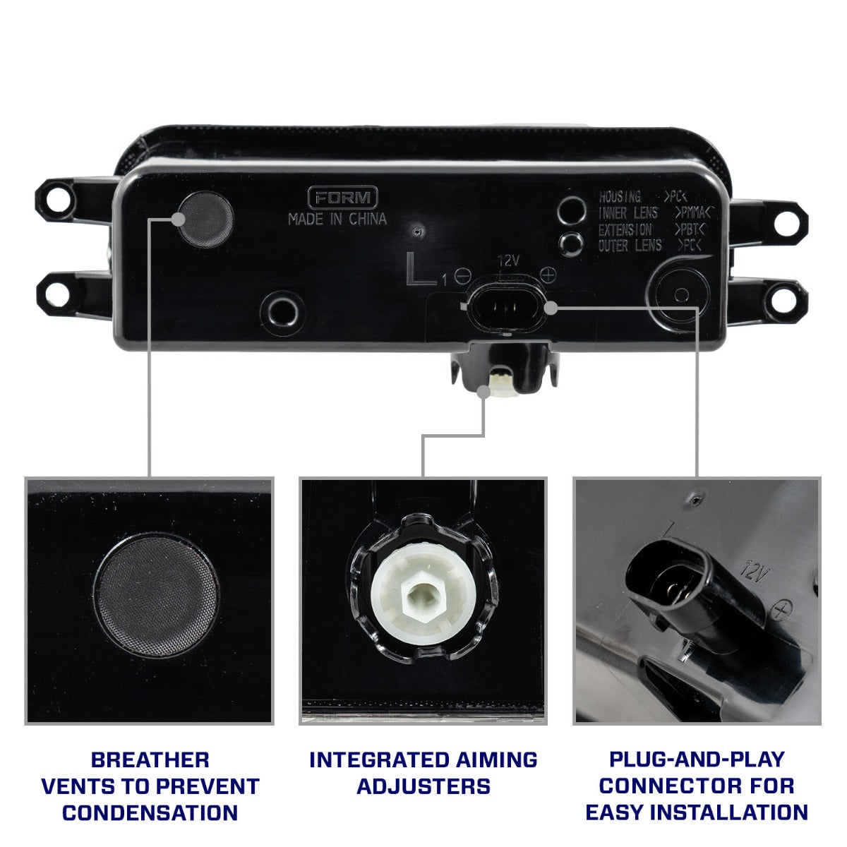 Form Lighting Type T3 Tacoma/Tundra/4Runner/Sequoia LED Fog Lights White (Pair) - FL0082
