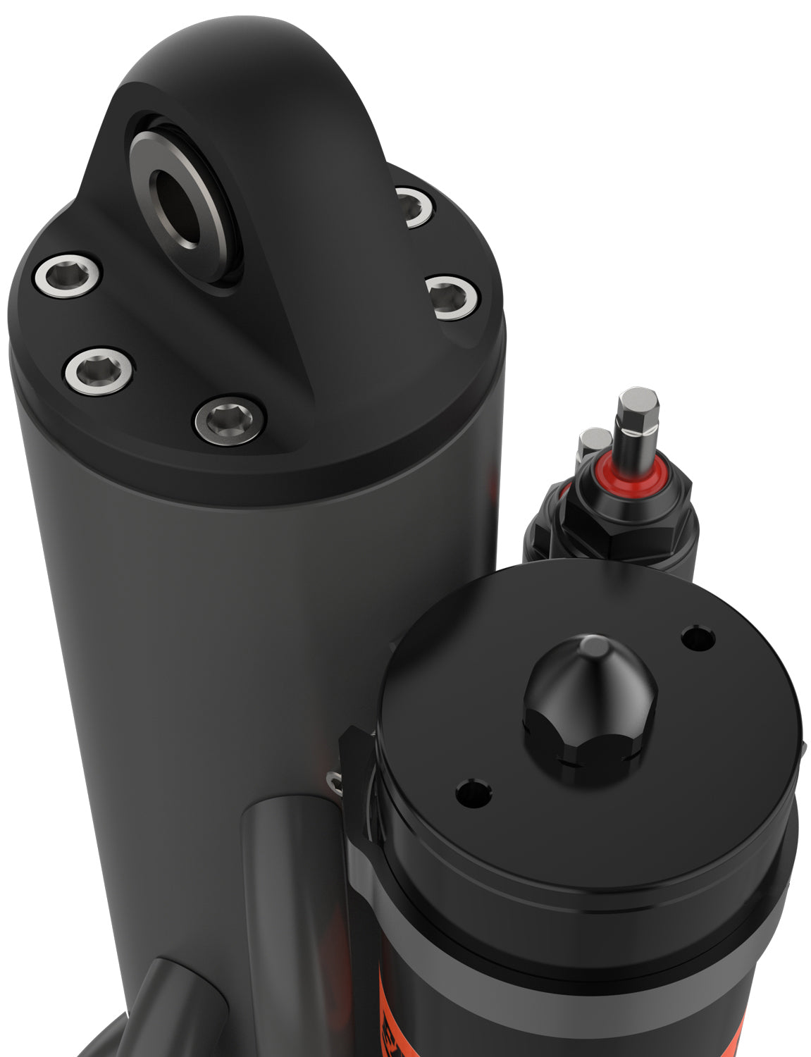 Fox 4.4 Factory Race Shaft 5-Tube External Bypass 18in Piggyback Shock - Right - 981-44-403-R