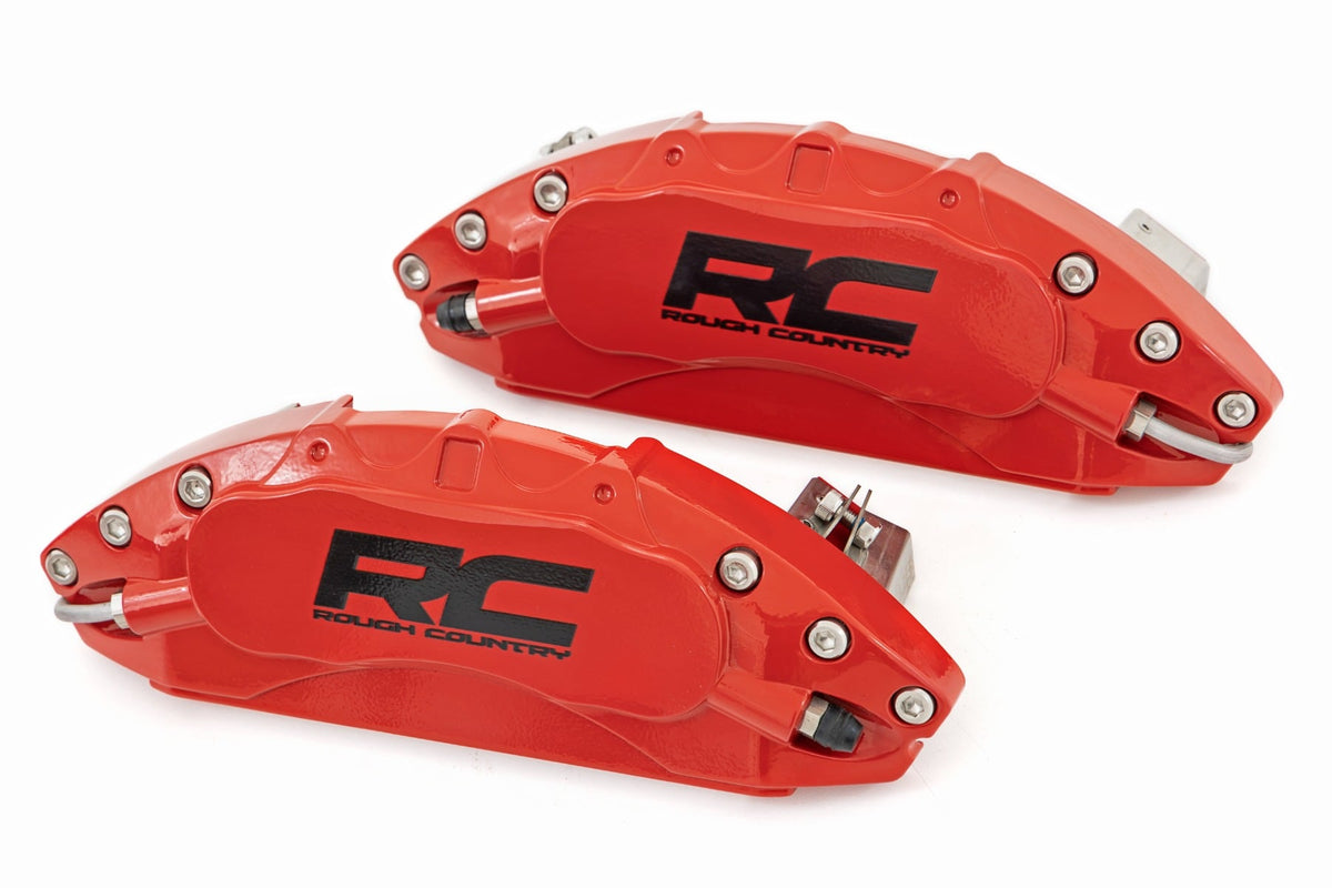 Rough Country - Caliper Covers - Rear - Red - Elec Brakes - Ford Expedition/F-150/Raptor - 711222 for 2018-2023 Ford Expediti
