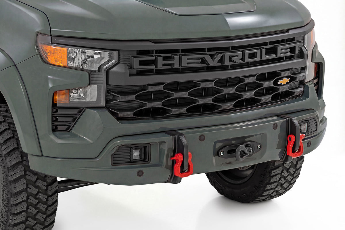 Rough Country - Front FXS Bumper - 12000S - GBD Cypress Gray - Chevy Silverado 1500 (23-26) - 13007-GBD