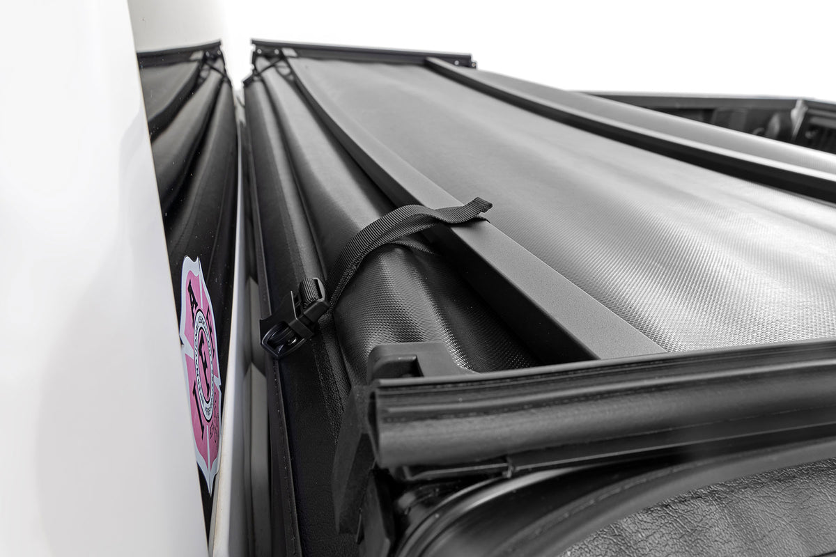 Rough Country - Soft Tri-Fold Bed Cover - 6'7" Bed - Chevy/GMC 1500/2500HD/3500HD (14-19 & Classic) - 41214650A for 2014-2018