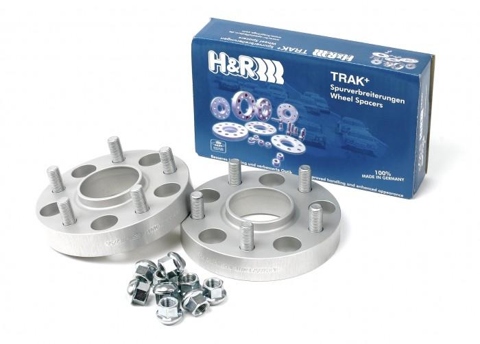 H&R Trak+ 12mm DR Spacer Bolt Pattern 5/120 CB 72.5mm Bolt Thread 14x1.25 - Black - 2475726SW