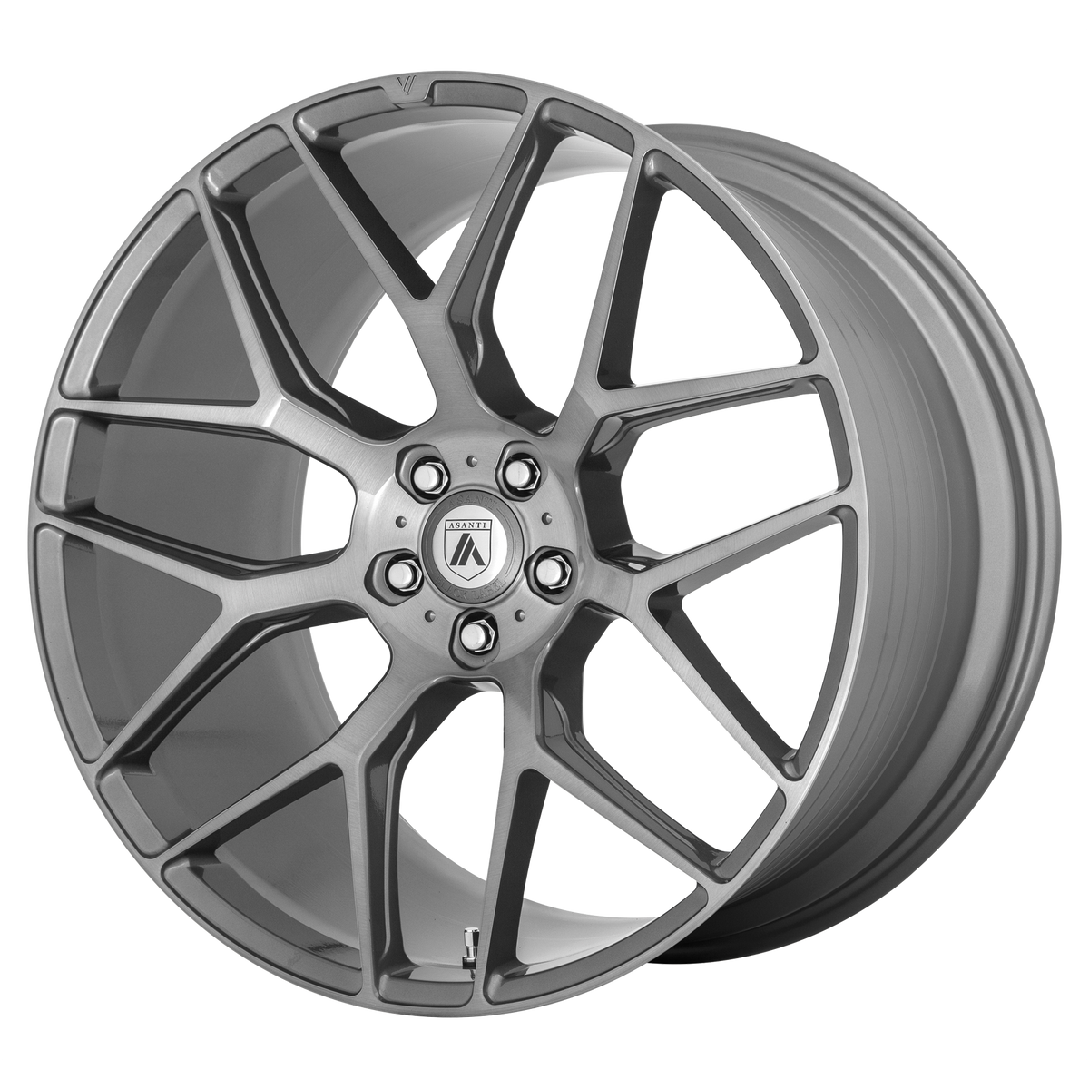Asanti Black Abl-27 Dynasty 20X8.5 5X112 +38MM Titanium Brushed