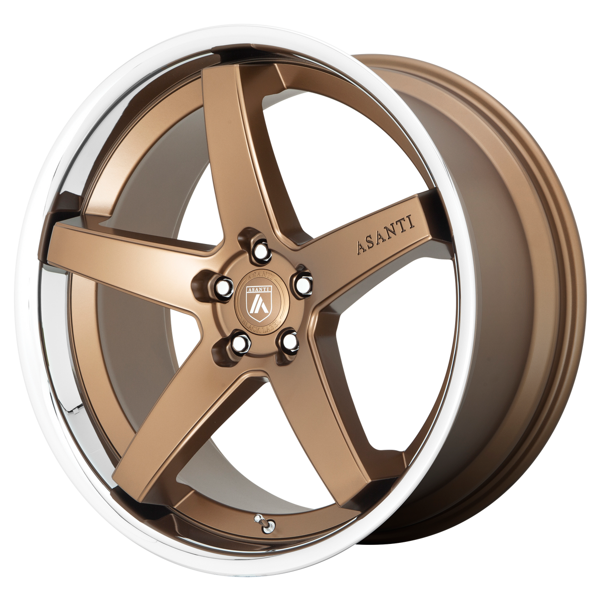 Asanti Black Abl31 Regal 22X9 5X120 +32MM Satin Bronze W/ Chrome Lip