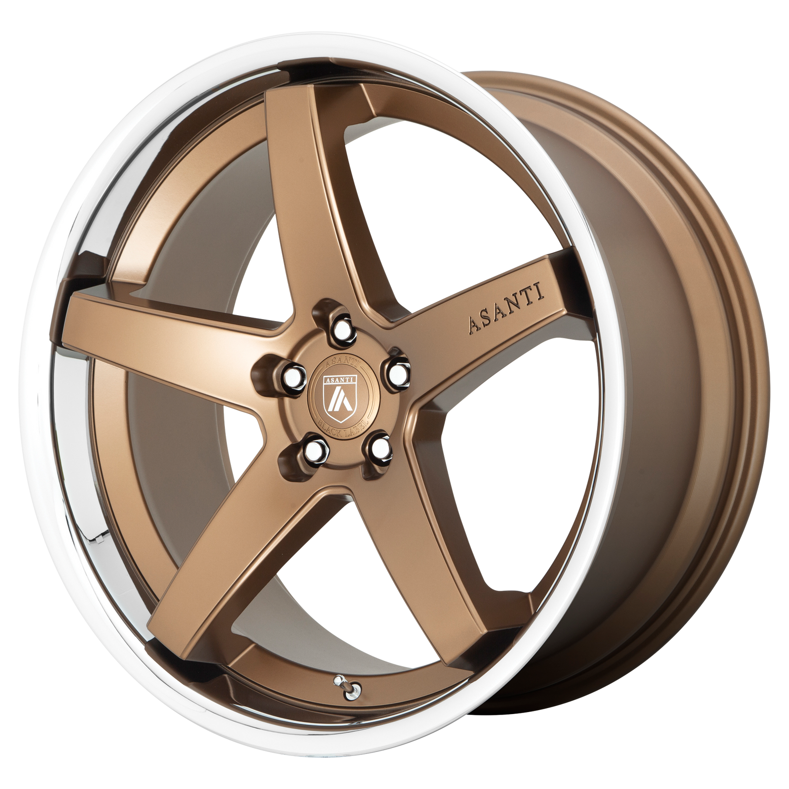 Asanti Black Abl31 Regal 22X9 5X115 +15MM Satin Bronze W/ Chrome Lip