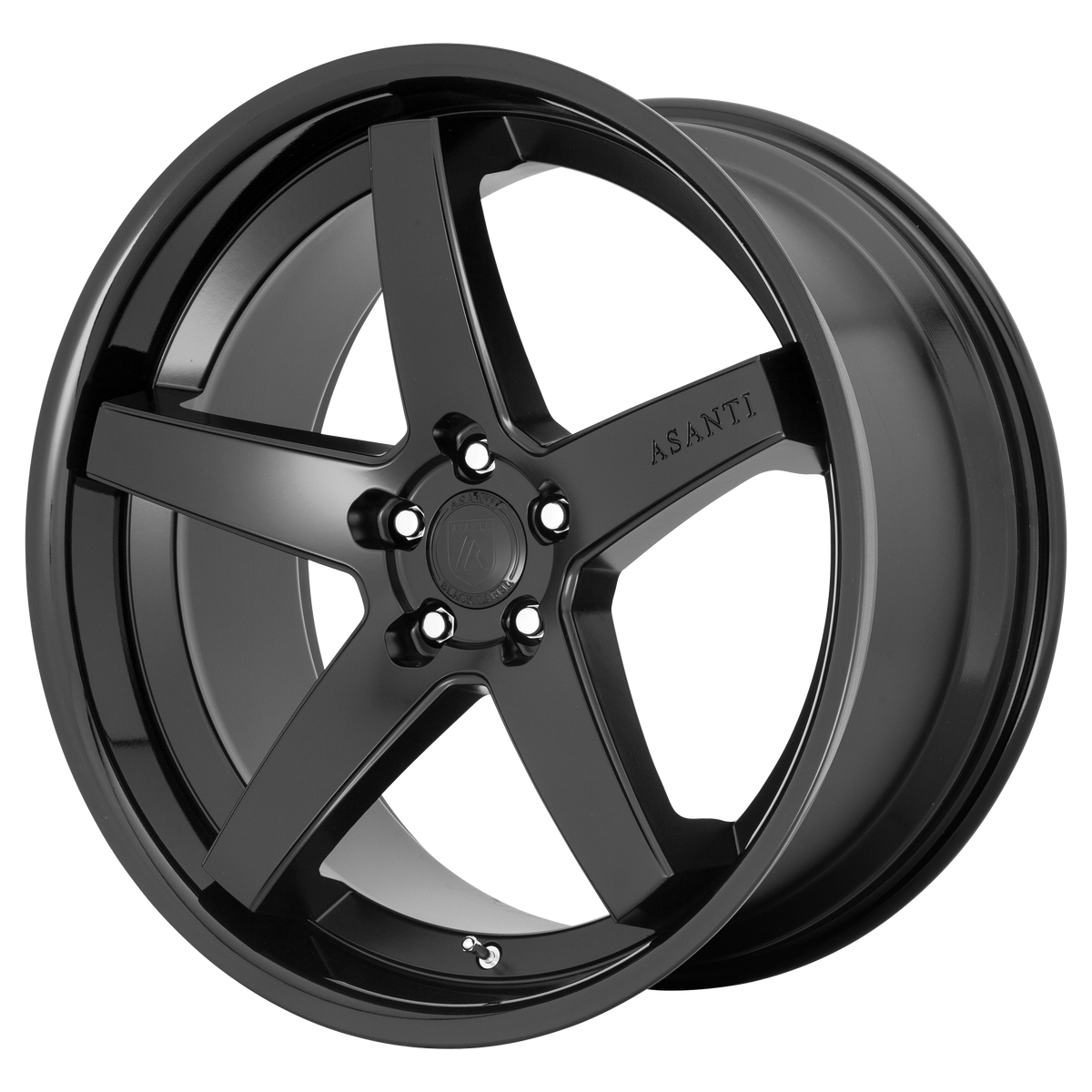 Asanti Black Abl31 Regal 20X9 5X112 +25MM Satin Black W/ Gloss Black Lip