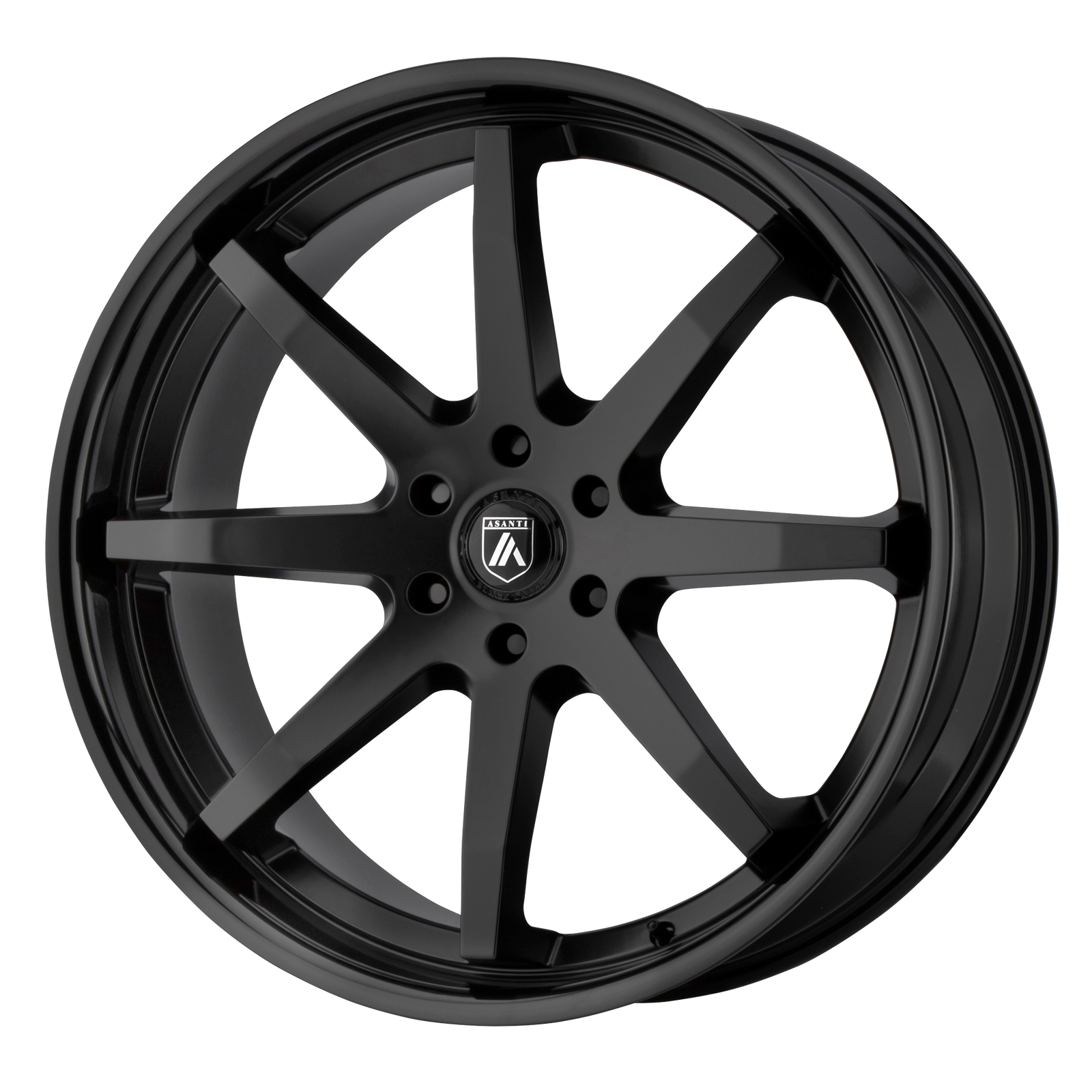 Asanti Black Abl-32 Kaiser 24X10 6X135 +30MM Satin Black W/ Gloss Black Lip