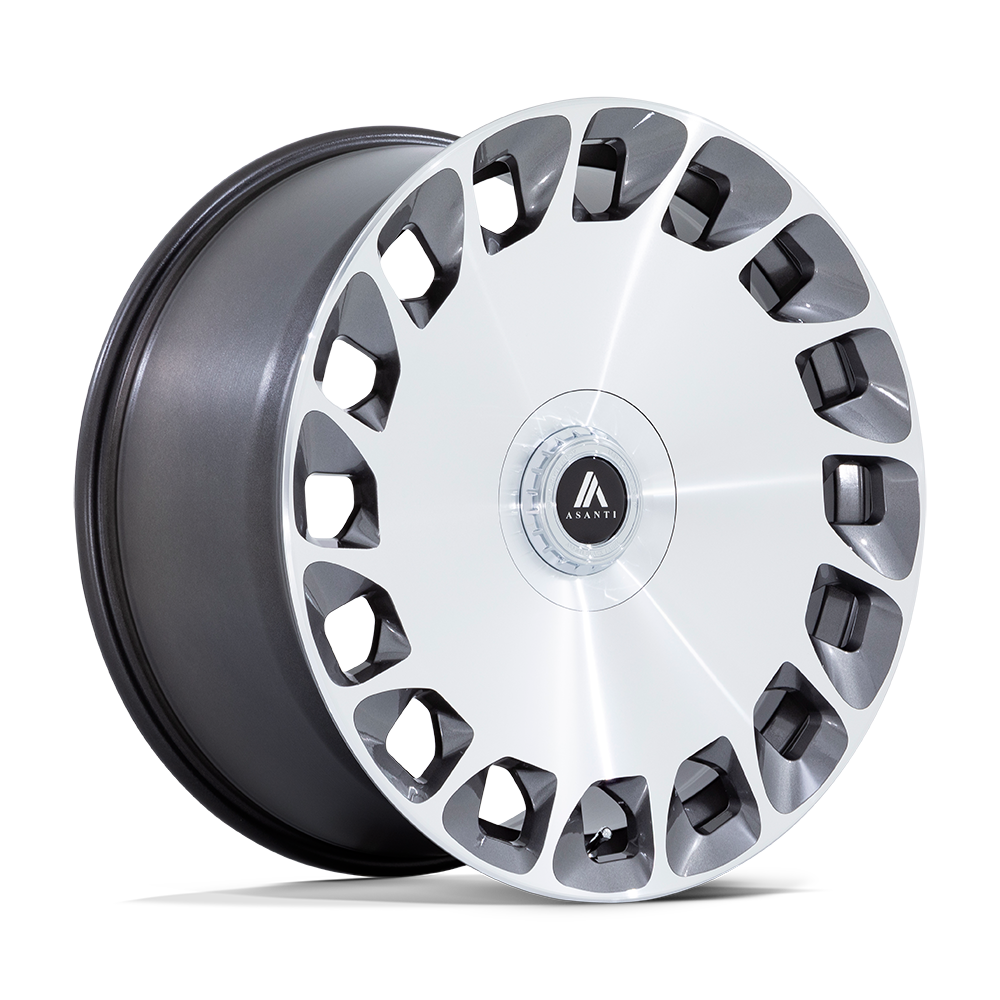 Asanti Black Ab045 Aristocrat 20X10.5 5X112/5X120/5X120 +38MM Gloss Platinum Bright Mach Fc