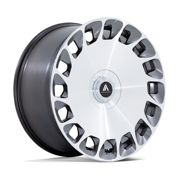 Asanti Black Ab045 Aristocrat 24X10 6X135/6X139.7/6X139 +30MM Gloss Platinum Bright Mach Fc