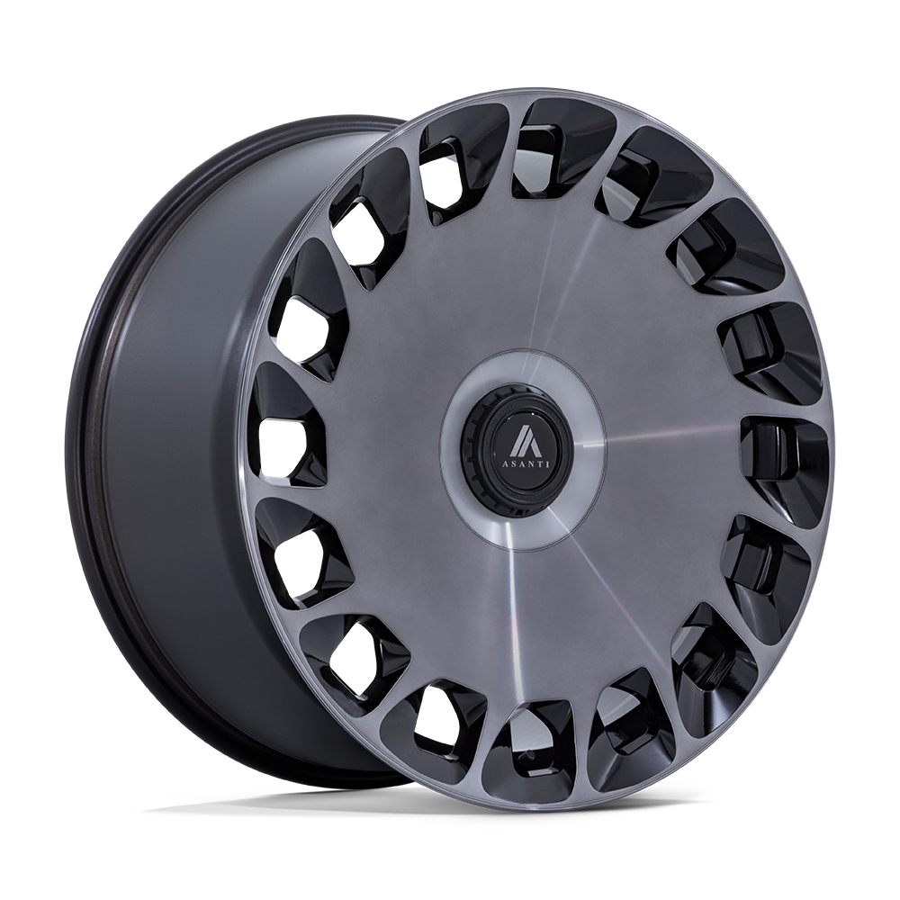 Asanti Black Ab045 Aristocrat 22X9 5X108/5X114.3/5X114 +38MM Gloss Black Machined Fc W/ Ddt