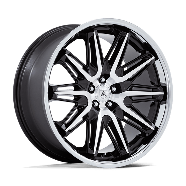 Asanti Black Ab047 Imperator 20X10.5 5X112 +38MM Gloss Black Machined W/ Ss Lip