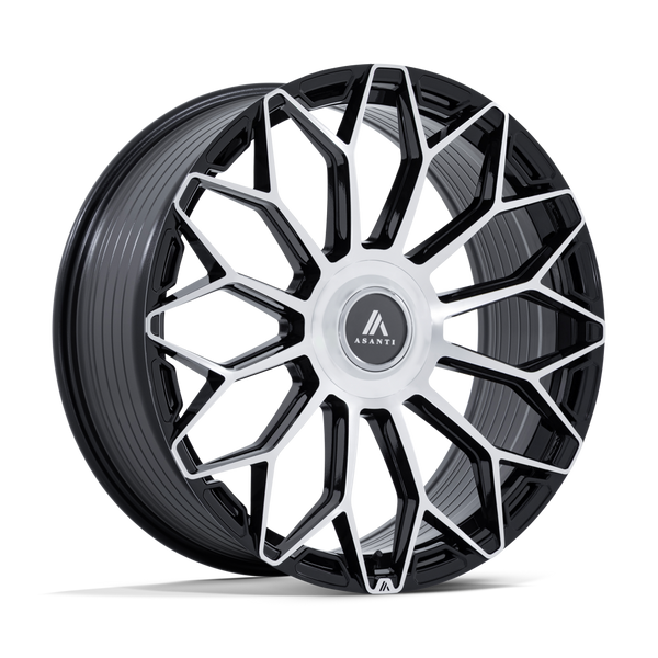 Asanti Black Ab051 Envoy 20X9 BLANK +20MM Gloss Black W/ Machined Face