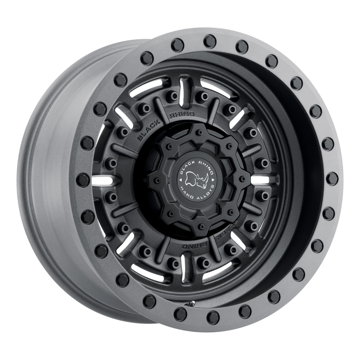 Black Rhino Hard Alloys Abrams 17X8.5 6X139.7 -18MM Textured Matte Gunmetal