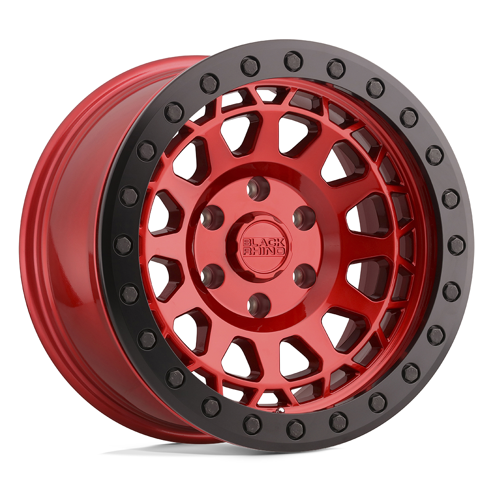 Black Rhino Hard Alloys Primm Beadlock 17X8.5 5X127 -38MM Candy Red W/ Black Ring