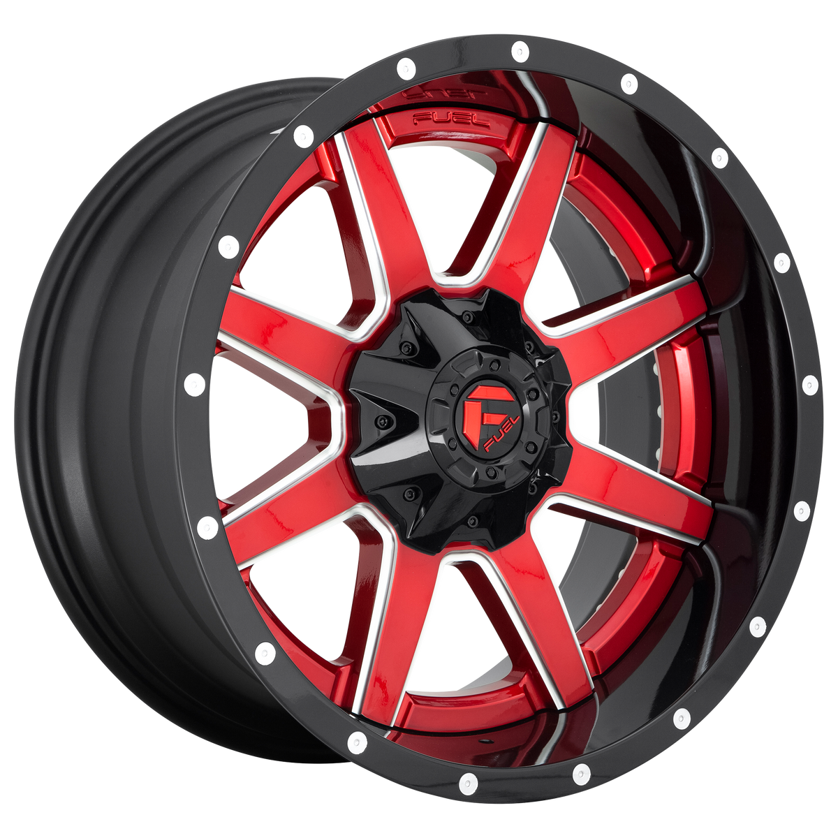 Fuel Off-Road D250 20X10 Gloss Red 5x127/5.5 -19mm