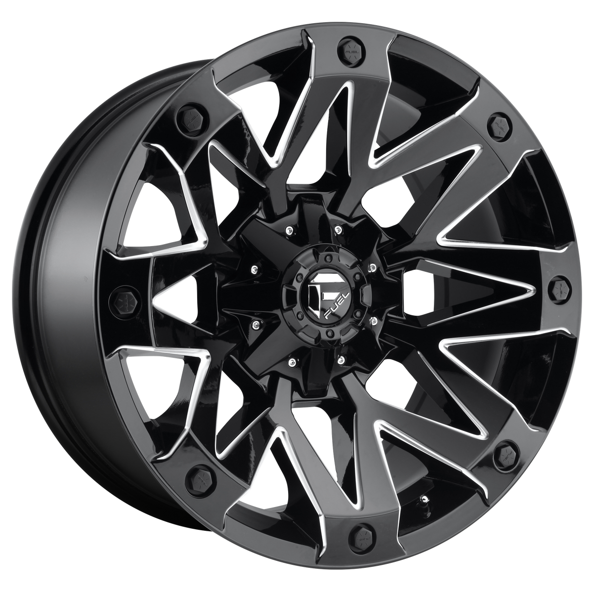 Fuel Off-Road Aluminum Wheels 20X9 Ambush D555 Gloss Black Milled