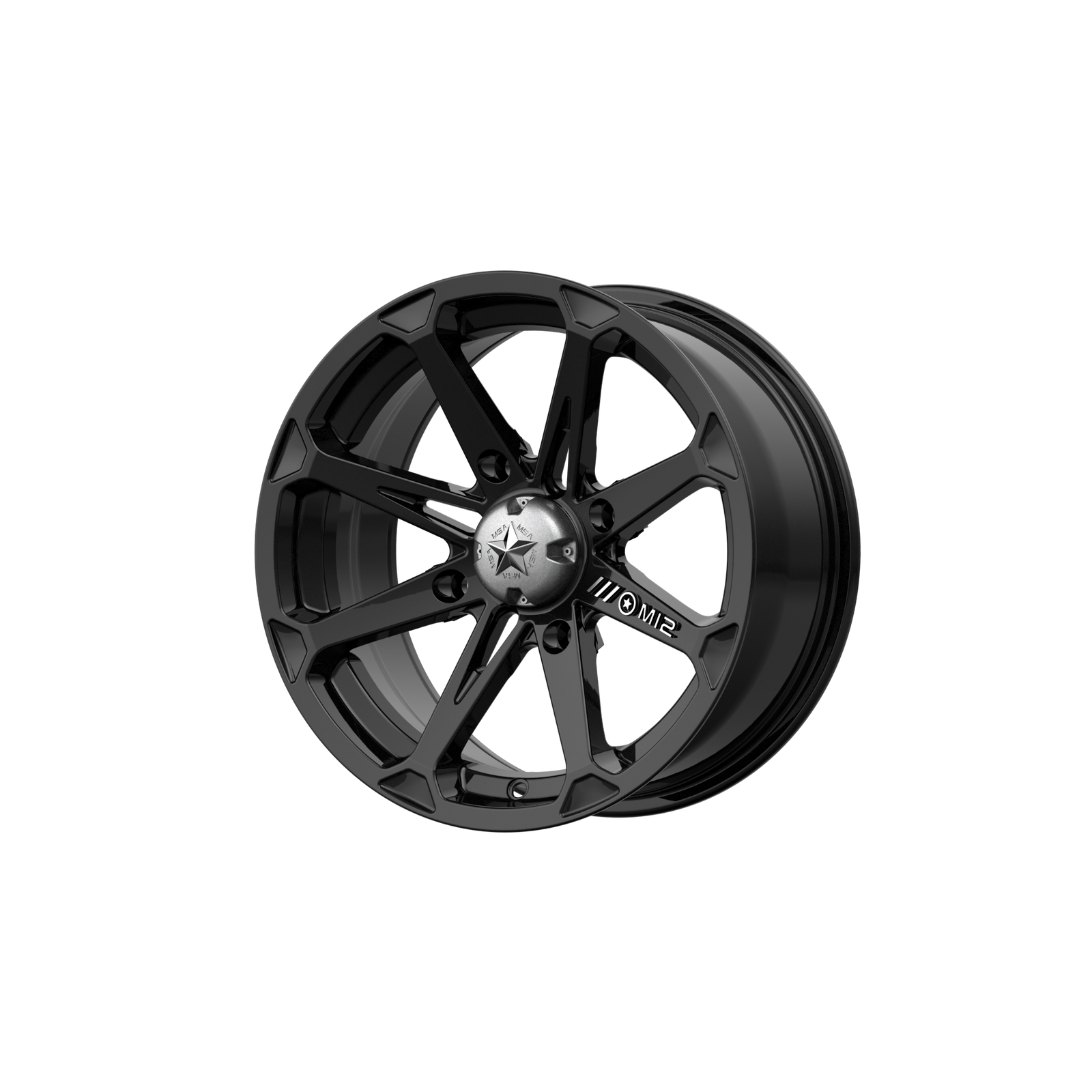 MSA Offroad Wheels M12 Diesel Utv 22X7 4X137 +10MM Gloss Black